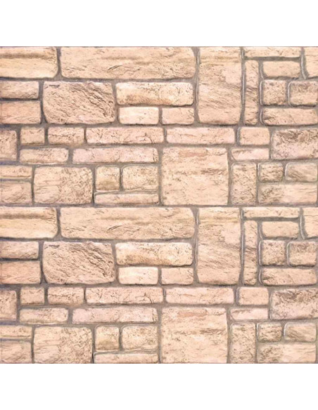 Pannelli Murali 3D con Design a Mattoni Beige 11 pz EPS