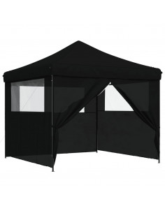 Tendone per Feste Pieghevole Pop-Up con 4 Pareti Nero