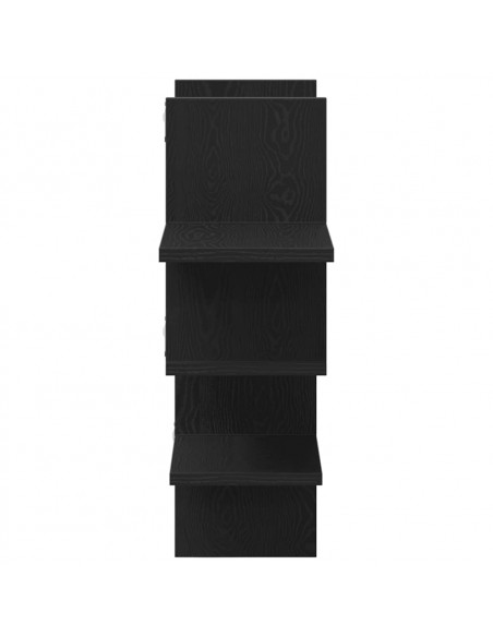 Scaffale a Parete Rovere Nero 124,5x18x60,5 cm in Truciolato