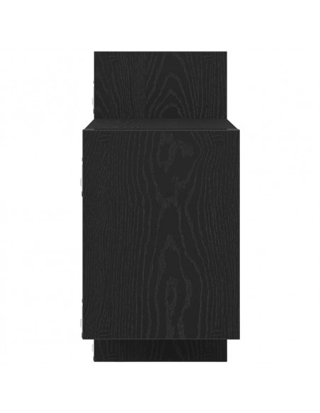 Scaffale a Parete Rovere Nero 129x18x42 cm in Truciolato