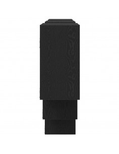 Scaffale a Parete Rovere Nero 159x18x66 cm in Truciolato