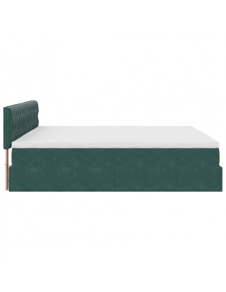 Struttura Letto Pouf con Materassi 200x200 cm Velluto