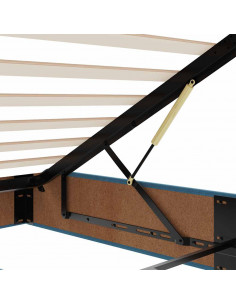 Struttura Letto Pouf con Materasso 200x200 cm in Velluto