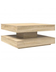 Tavolino da Caffè Girevole a 360 Gradi Sonoma 70x70x34,5 cm