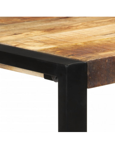 Tavolo da Bar 110x55x110 cm in Legno Grezzo Massello di Mango