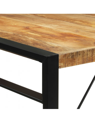Tavolo da Bar 175x90x110 cm in Legno Grezzo Massello di Mango