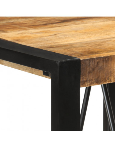 Tavolo da Bar 60x55x110 cm in Legno Grezzo Massello di Mango