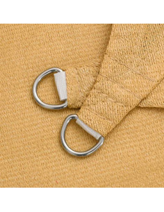 Vela Parasole 160 g/m² Triangolare Sabbia 3x4x4 m in HDPE