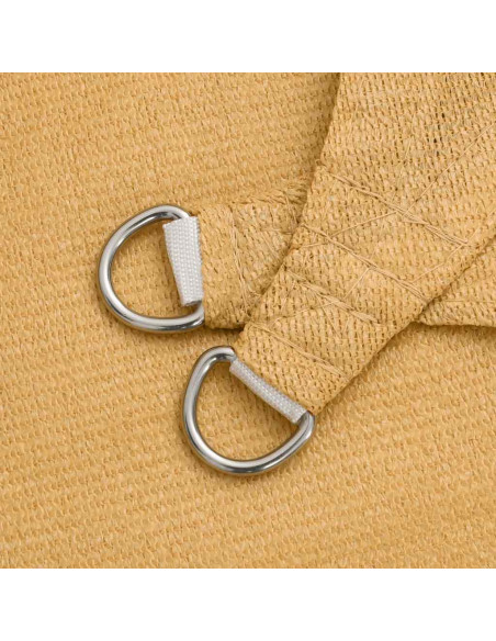 Vela Parasole 160 g/m² Triangolare Sabbia 3x4x5 m in HDPE