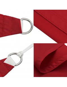 Vela Parasole in Tela Oxford Quadrata 2,5x2,5 m Rossa