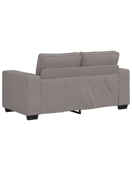 Set di Divani 2 pz con Cuscini Tortora in Tessuto
