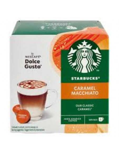 STARBUCKS CARAMEL MACCHIATO COMPATIBILI CON NESCAFE DOLCE GUSTO 12 CAPSULE