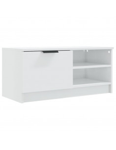 Mobili Porta TV 2pz Bianco Lucido 80x35x45 cm Legno Multistrato