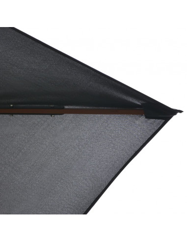 Ombrellone da Esterni con Palo in Legno 200x300 cm Antracite