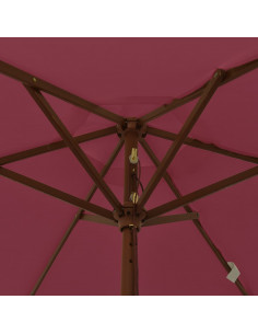 Ombrellone da Giardino con Palo in Legno Bordeaux 196x231 cm