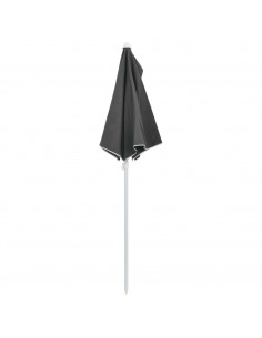 Ombrellone Semicircolare con Palo 180x90 cm Antracite