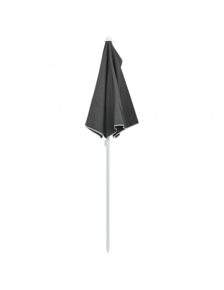 Ombrellone Semicircolare con Palo 180x90 cm Antracite