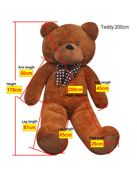 Orsacchiotto di Peluche Marrone 170 cm