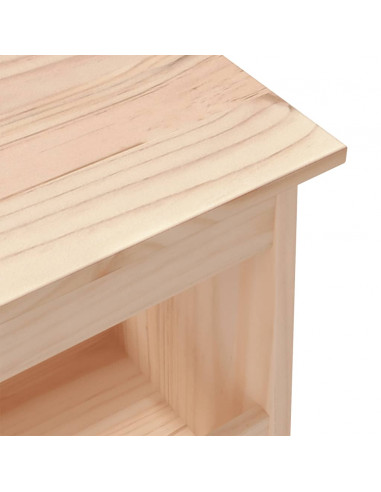 Panca da Ingresso 60x28x45 cm in Legno Massello di Pino