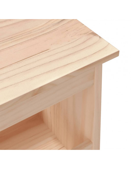 Panca da Ingresso 60x28x45 cm in Legno Massello di Pino