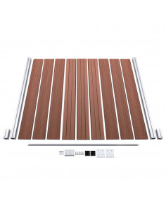 Pannelli Recinzione 1 Quadrato 1 Inclinato 273x186 cm Marrone