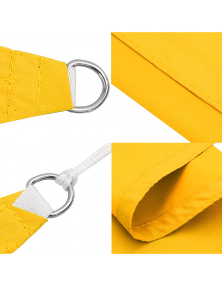 Parasole a Vela in Tela Oxford Quadrata 6x6 m Giallo