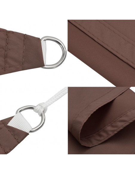 Parasole a Vela Oxford Triangolare 3x3x3 m Marrone