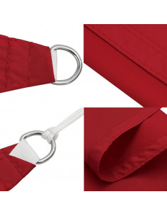 Parasole a Vela Oxford Triangolare 3x3x3 m Rosso