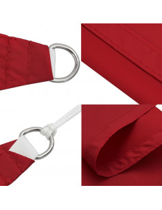 Parasole a Vela Oxford Triangolare 3x4x4 m Rosso