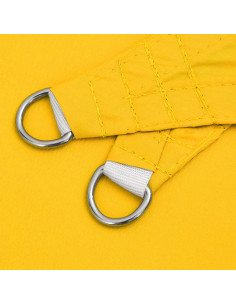 Parasole a Vela Oxford Triangolare 5x5x6 m Giallo