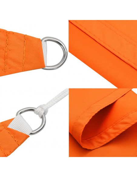 Parasole a Vela Oxford Triangolare 5x6x6 m Arancione