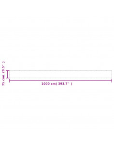 Paravento Balcone Grigio chiaro 75x1000cm 100%Poliestere Oxford