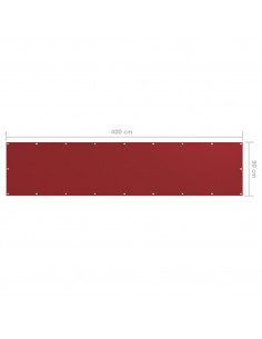 Paravento Balcone Rosso 90x400 cm in Tessuto Oxford