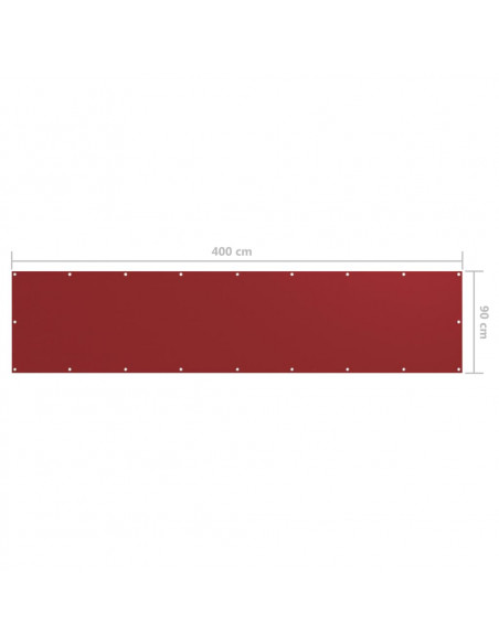 Paravento Balcone Rosso 90x400 cm in Tessuto Oxford