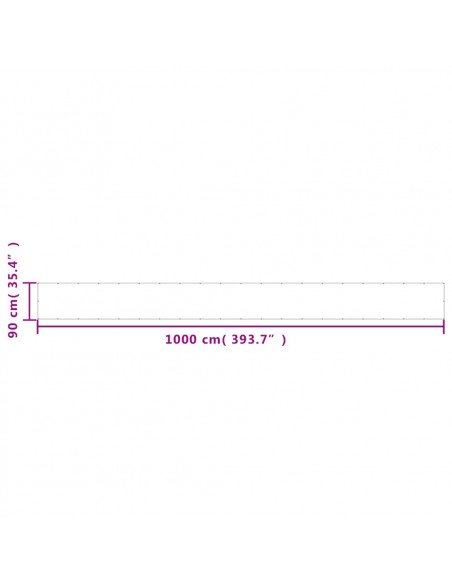 Paravento da Balcone Antracite 90x1000cm 100% Poliestere Oxford