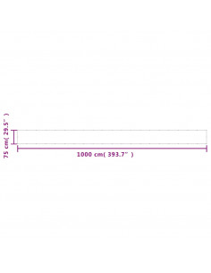 Paravento da Balcone Beige 75x1000 cm 100% Poliestere Oxford