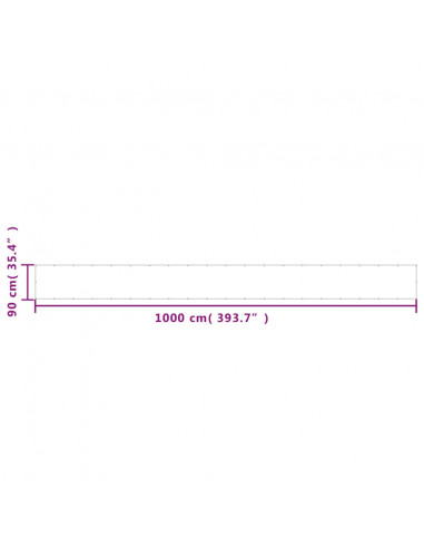 Paravento da Balcone Tortora 90x1000 cm 100% Poliestere Oxford
