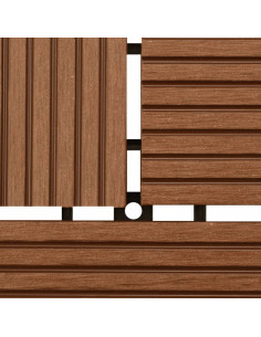 Piastrelle per Decking 22 pz 30x30cm 2mq in WPC Marrone
