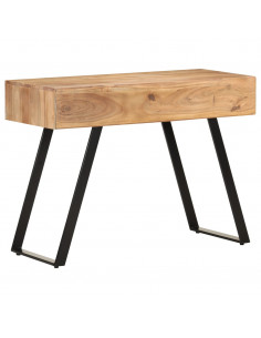 Scrivania 107x45x79 cm Legno Massello d'Acacia con Spigoli Vivi