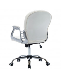 Sedia da Ufficio Girevole Bianca in Similpelle