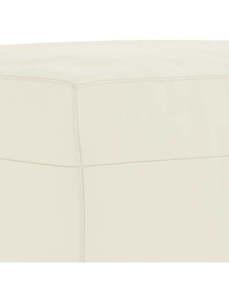 Set di Divani 3 pz con Cuscini Crema in Velluto