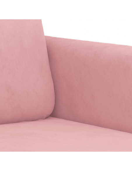 Set di Divani 3 pz Rosa in Velluto