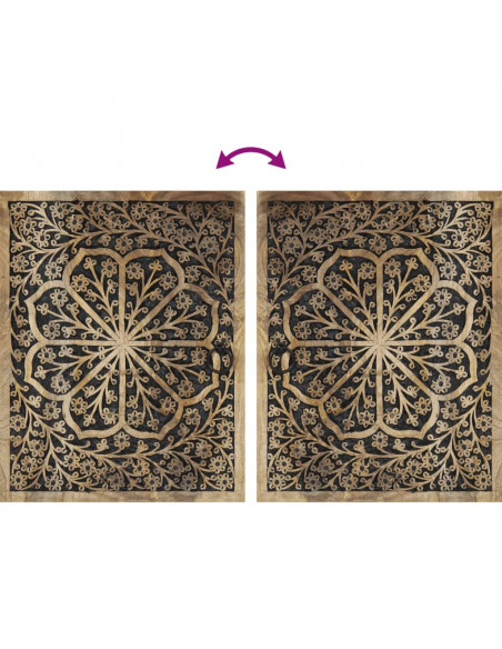 Set Mobili da Bagno 4 pz in Legno Massello di Mango