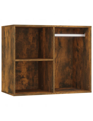 Set Tavolo da Toeletta con LED Rovere Fumo in Legno Multistrato