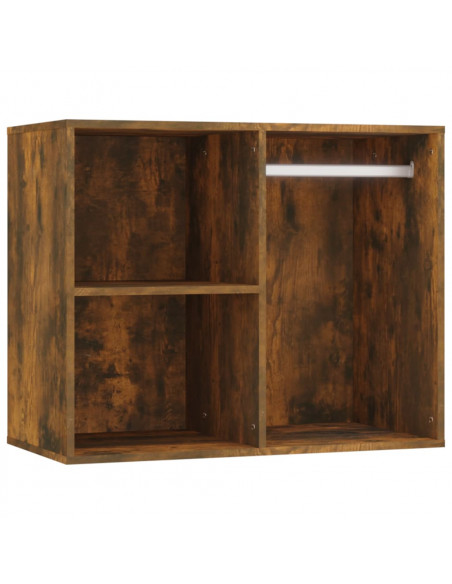 Set Tavolo da Toeletta con LED Rovere Fumo in Legno Multistrato