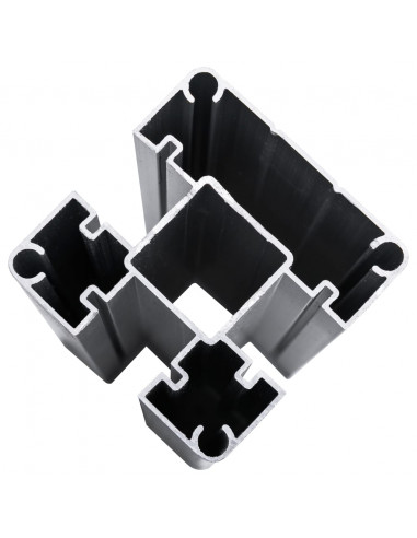 Set Pannello di Recinzione in WPC 699x146 cm Grigio