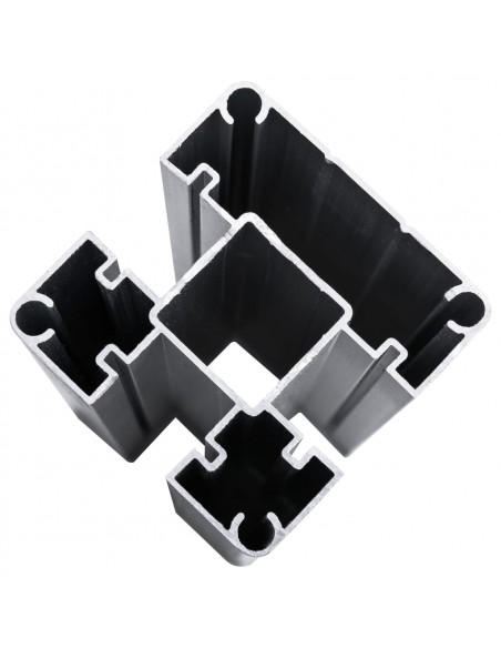 Set Pannello di Recinzione in WPC 699x146 cm Grigio
