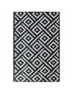 Tappeto da Esterni Bianco e Nero 120x180 cm in PP