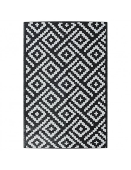 Tappeto da Esterni Bianco e Nero 120x180 cm in PP