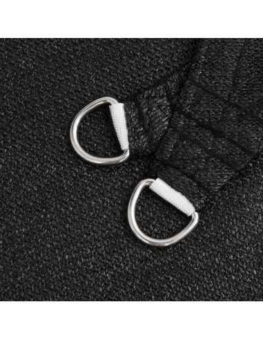 Vela Parasole 160 g/m² Triangolare Nero 5x7x7 m in HDPE